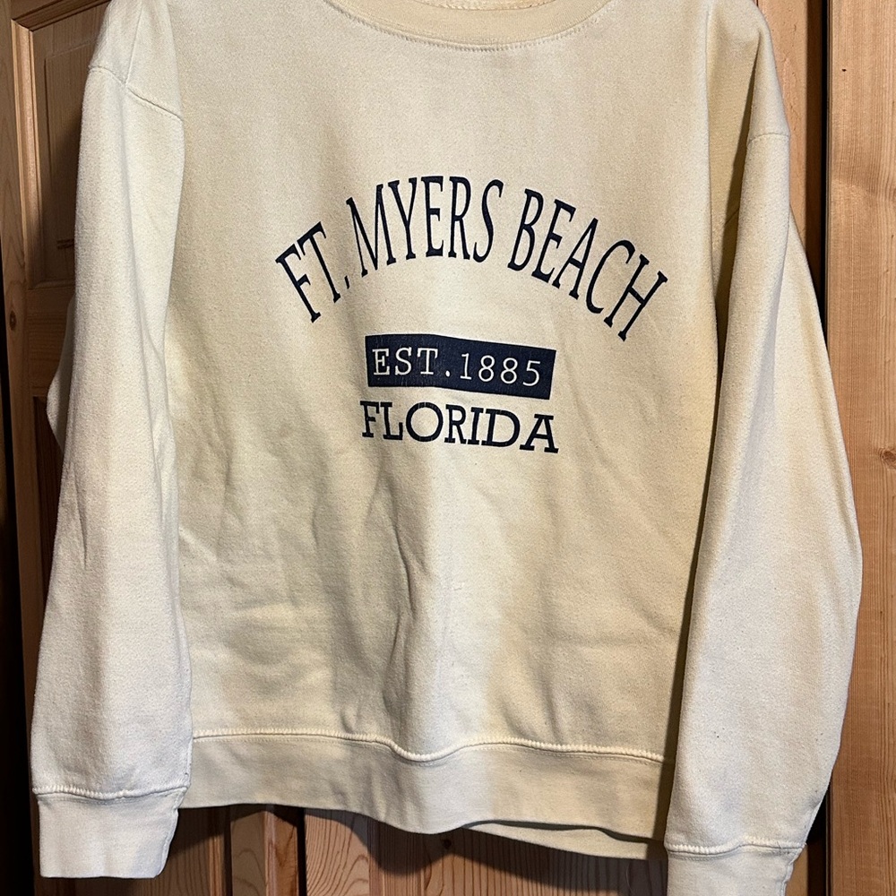 Source Unknown Cream Ft. Myers Beach Florida Sweatshirt